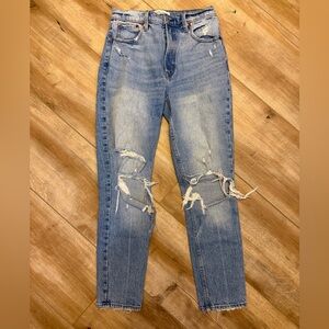 Abercrombie & Fitch Blue Straight Leg Jeans
